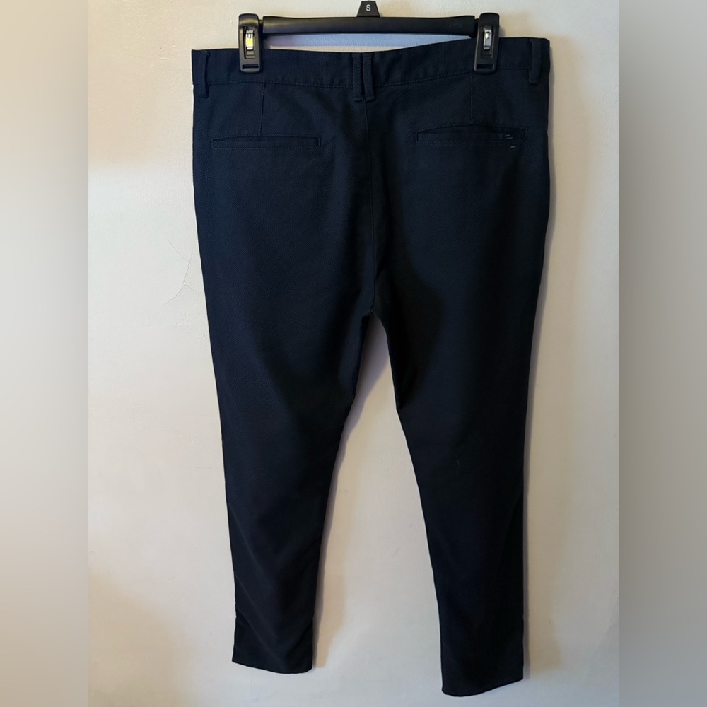 Zara Man Navy Textured Pants